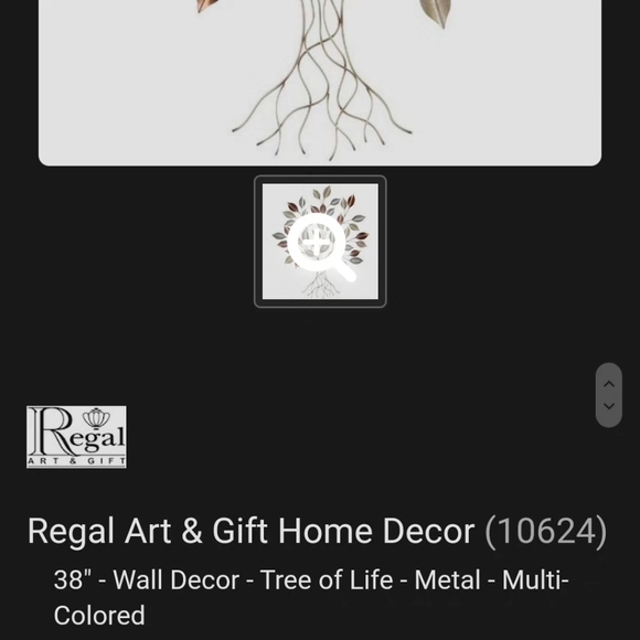 Tree of Life Wall Decor Metal MultiColor Home Decor Regal Art & Gifts 38" - Picture 4 of 17
